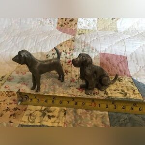 Metal hound, spaniel, dog figurines